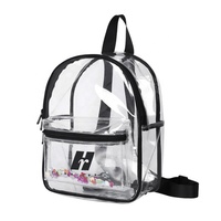 Sac à dos Transparent pour enfants, Logo personnalisé, avec poche, en pvc, à la mode