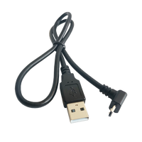 Kustom USB 2.0 AM Sampai 90 Derajat/Kanan/Sudut Atas 5Pin B Kabel Sudut Atas Micro USB