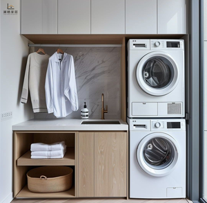 Mueble de Lavadero Ecológico Personalizado con Fregadero, Diseño Moderno, Juego de <span class=keywords><strong>Armario</strong></span> <span class=keywords><strong>para</strong></span> Lavandería con 5 Años de Garantía - Product Image 4