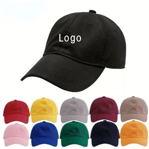 Gorra de Béisbol de 6 Paneles, Sin Estructura, con Logotipo Bordado Personalizado, Color Negro, Estilo Dad Hat, Marca Privada - Product Image 1