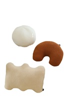 Coussin en Polyester Géométrique Design Moderne Chaud Créatif Teddy Velours Bureau Photographie Props Boule Tissé Noeuds Coussin