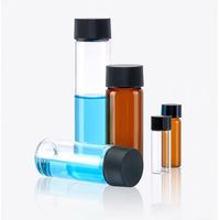 Flacons d'échantillon en verre transparent ambré de 50ml avec bouchons à vis pour échantillon d'huile flacons de parfum d'aromathérapie parfum léger