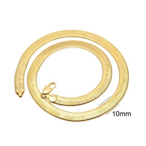 <span class=keywords><strong>Cadena</strong></span> <span class=keywords><strong>de</strong></span> Serpiente <span class=keywords><strong>de</strong></span> Alta Calidad <span class=keywords><strong>de</strong></span> 75 cm * 10 mm, Chapada en <span class=keywords><strong>Oro</strong></span> <span class=keywords><strong>de</strong></span> 18k, Acero Inoxidable, <span class=keywords><strong>Cadena</strong></span> <span class=keywords><strong>Plana</strong></span> <span class=keywords><strong>de</strong></span> Espiga, Joyería <span class=keywords><strong>de</strong></span> Moda <span class=keywords><strong>para</strong></span> Hombre y <span class=keywords><strong>Mujer</strong></span>, Collar - Product Image 2