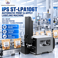 Machine d'étiquetage automatique IPS ST-LPA106T 203/305dpi avec imprimante de code de date pour sacs alimentaires et emballages flexibles