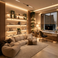 Meubles de villa de luxe modernes, style italien, meubles de chambre à coucher pour villa, solution clé en main, design haut de gamme, lit double premium