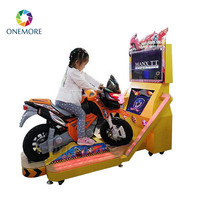 Machine de jeu de course de moto simulateur pour enfants, à monnayeur, en métal et acrylique, 1 joueur, en anglais - Grande Vente