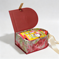 Boîte cadeau portable pour mariage, motif Jardin de Monet, emballage souvenir avec ruban et nœud, emballage haut de gamme pour la Saint-Valentin, fabricant en gros