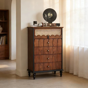 無垢材収納キャビネット 玄関靴棚 サイドボード ファームハウス ヴィンテージスタイル 廊下 リビングルーム 寝室 家具収納 - Product Image 6