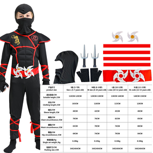<span class=keywords><strong>Disfraz</strong></span> Infantil de Halloween, Mono de <span class=keywords><strong>Ninja</strong></span> Japonés para Juego de Roles, Traje para Actuación en Escenario de Carnaval con <span class=keywords><strong>Accesorios</strong></span> - Product Image 5