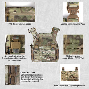 Ptg अनुकूलित 500 डी नायलॉन सुरक्षात्मक सुरक्षा मोले लड़ाकू सुरक्षा प्लेट वाहक सामरिक बनियान - Product Image 6