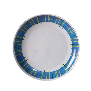 Venta al por mayor de China fabricante de encargo de la cena moderno diseño OEM patrón azul de <span class=keywords><strong>melamina</strong></span> náutica <span class=keywords><strong>vajilla</strong></span> placa - Product Image 4