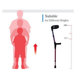 Béquilles de coude d'avant-bras <span class=keywords><strong>en</strong></span> aluminium à hauteur réglable pour enfants - Product Image 5