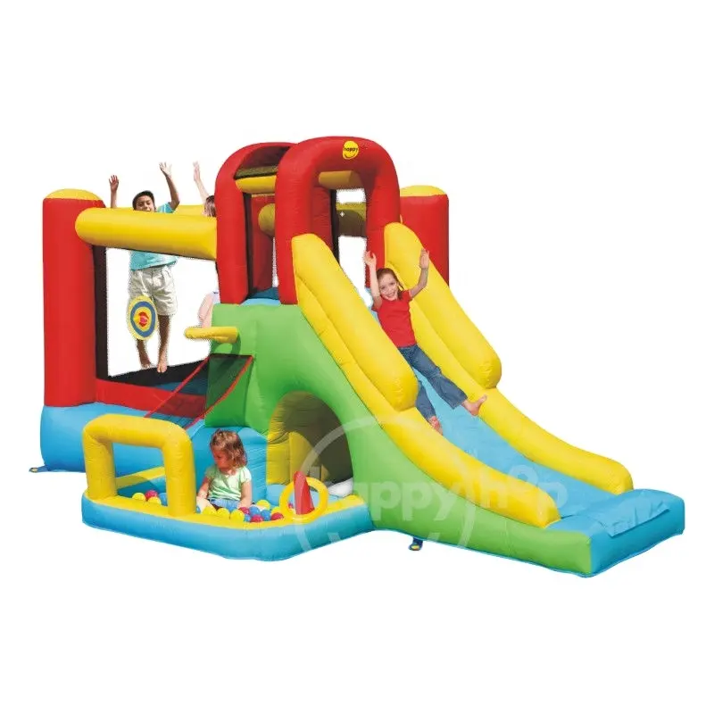 Happy Hop 9160-Bouncy Inflatable Với Slide Combo,Bouncer Slide Pool