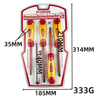 Lot de 5 tournevis isolés électriques magnétiques Phillips avec testeur, kit d'outils manuels pour électricien et réparation domestique, outils de quincaillerie