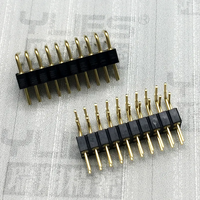 Connecteur de broches à angle droit usiné à rangée unique, pas de 2,0 mm, hauteur 2,8 mm, 02-40P, broches rondes, carte à carte