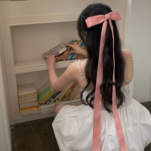 Pita rambut untuk wanita pita rambut dengan klip rambut pita ekor panjang untuk wanita baret anak perempuan dengan pita - Product Image 5