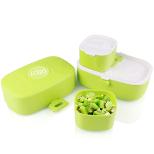 Eco Friendly Custom Lunch Box Wholesale PP <b>Plastic</b> Lunch Box 2 Layer Lunch Food <b>Containers</b> Microwave Safe - Product Image 3