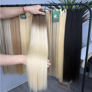Extensiones de Cabello Vietnamita Natural Ombre - Mezcla Sintética Personalizada, Cabello Virgen Crudo Liso y Sedoso - Product Image 3