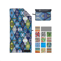 Serviette de plage Yueli imprimée animalière, super absorbante, en microfibre de daim, antimicrobienne, écologique, surdimensionnée et légère pour l'été