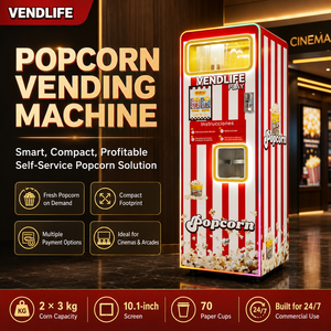 VENDLIFE Metal Snacks <b>Popcorn</b> Maker <b>Machine</b> Popular Fast Food Vending Coin Operated Games for Cinemas & Shopping Malls - Product Image 2
