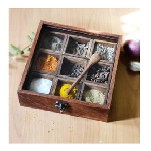 NEW HANDMADE DESIGN MDF WOODEN KITCHEN SPICE SOLID WOODEN MATERIAL BOX BEST LOOK ITEM WITH CHEAP PRIZE and CUSTOMIZED SIZE - Product Image 2