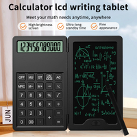 Calculatrice graphique à affichage à 12 chiffres en gros avec bloc-notes Calculatrices en plastique de bureau pour l'école et les affaires