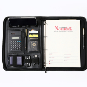 دفاتر يومية ومحافظ مستندات قابلة للتوسيع ، رابط تخطيط عقاري مع علامات تبويب 3 حلقات مع حقيبة فنية بجيوب - Product Image 3