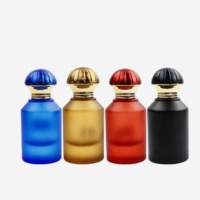 Botol Parfum Silinder Kaca Buram Berwarna 30ml 50ml dengan Tutup Sekrup dan Reed Diffuser, Botol Kosmetik Portabel Berkualitas Tinggi