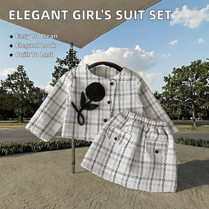 Ensemble 2 pièces élégant style européen Baihui pour enfants : Robe de princesse et tenue de demoiselle d'honneur pour anniversaire, collection automne - Product Image 2