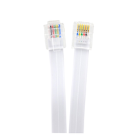 Câble de téléphone d'extension RJ11 mâle vers RJ45 femelle, CAT 6, conducteur en cuivre/CCS, 6 conducteurs, isolation PP/PVC/PE, forme droite