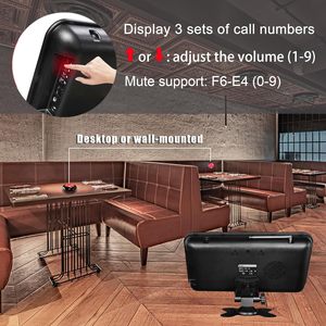 Système de sonnerie d'appel de client de <span class=keywords><strong>restaurant</strong></span> Système de sonnerie de table de <span class=keywords><strong>restaurant</strong></span> de restauration rapide 1 affichage de numéro à 3 chiffres 10 boutons étanches - Product Image 2