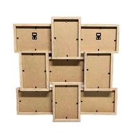 Ensemble de cadres photo 6x4 multi-ouvertures en MDF de style nordique, 44,5 cm, pour décoration murale de bureau, impression UV, collage pour la maison