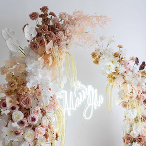 Arco de Rosas Artificiales Estilo Europeo de 1.8+2.1m, Color Marrón Otoñal, para Propuestas de Matrimonio y Fiestas - Product Image 5