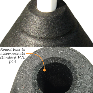<span class=keywords><strong>Base</strong></span> Portátil Negra para Letreros, Fabricada con Caucho Reciclado - Product Image 3