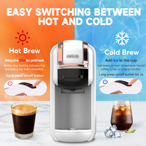 <span class=keywords><strong>Cafetera</strong></span> Eléctrica para Oficina en Casa: Automática, Compatible con Cápsulas, para Máquinas de Café de 20 Bares - Product Image 5