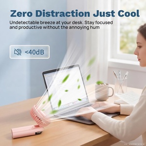 Portable Handheld Battery-Powered Fan USB-Enabled Household Use Rechargeable <b>Foldable</b> Cooling Air Fan Adjustable - Product Image 2