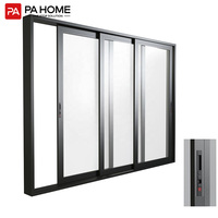 Portes et fenêtres coulissantes en PVC avec cadre noir en aluminium et autres fenêtres, fabrication sur mesure PA
