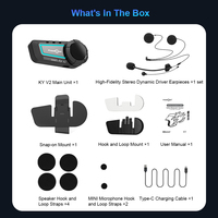 Casque FreedConn KY V2 pour moto, état neuf, alerte de batterie faible intelligente, casque stéréo avec écouteurs, fonction d'appel vocal