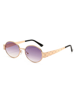 Twooo T1589 Lunettes de soleil polyvalentes ovales tendance métal haut de gamme