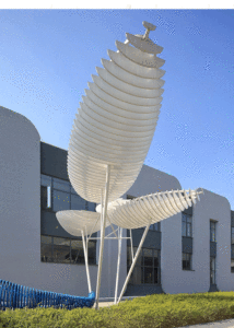 大型不锈钢门廊雕塑制造商定制景观大型树形长廊金属钢结构树叶 - Product Image 6