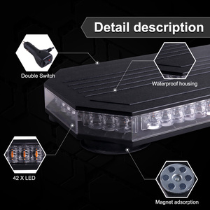Led-915 khẩn cấp mini lightbar DC12-24V trên mái nhà thanh ánh sáng với từ đèn hiệu nhấp nháy cảnh báo ánh sáng - Product Image 5