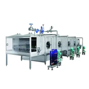 Best selling hot water to sterilizer and auto controlled temperature spraying pasteurizer cooling tunnel