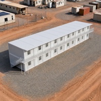Maison conteneur démontable, modulaire, préfabriquée, à panneaux sandwich, structure en acier, pour dortoir de camp minier