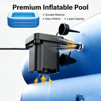 Piscine gonflable bleue et blanche en gros d'usine, 4 chambres à air indépendantes, piscine gonflable portable pour jardin