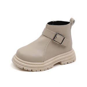 Bottes courtes en coton chaud à semelle souple pour enfants, style britannique, pour garçons et filles - Product Image 5