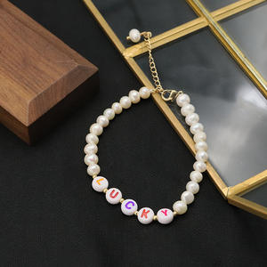 Gelang Tenis Mutiara Gelang Bertatahkan Kristal Berkilau untuk Wanita Aksesori Gala Prom Pesta Malam - Product Image 2