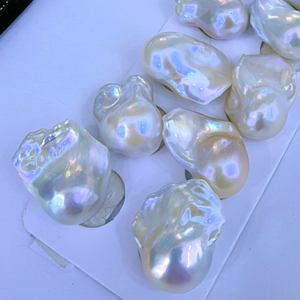 15 * 20mm Ngọc trai đuôi cá Edison <span class=keywords><strong>Baroque</strong></span> Ngọc trai nước ngọt tự nhiên nguyên khối Phiên bản hoàn chỉnh Đôi bông tai - Product Image 1