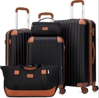 Nouvel ensemble de bagages de luxe 5 pièces en ABS/PC, sacs de voyage rigides grande capacité pour hommes et femmes