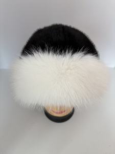 Chapeau dôme de luxe en fausse fourrure de vison, vente en gros directe usine, chapeau en peluche avec grande bordure en fourrure, chapeau chaud d'hiver <span class=keywords><strong>pour</strong></span> assortir aux manteaux - Product Image 3