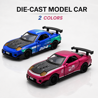 Venta al por mayor: Coche de juguete deportivo de aleación a escala 1:36, Mini Initial D, JDM, con función de retroceso, puertas que se abren, modelo RX-7 FD Track Edition, ideal para regalo.